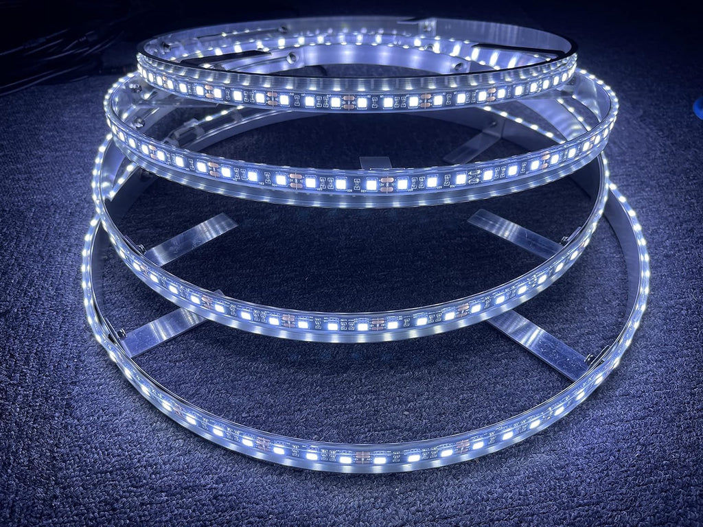 17.5 Pure White Flashing LED Wheel Light Kit IP68 Waterproof J89959