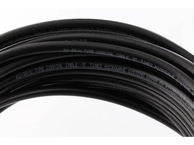 60 ft RG213 Coax Antenna RF Cable with Silver Teflon UHF Connectors D28370