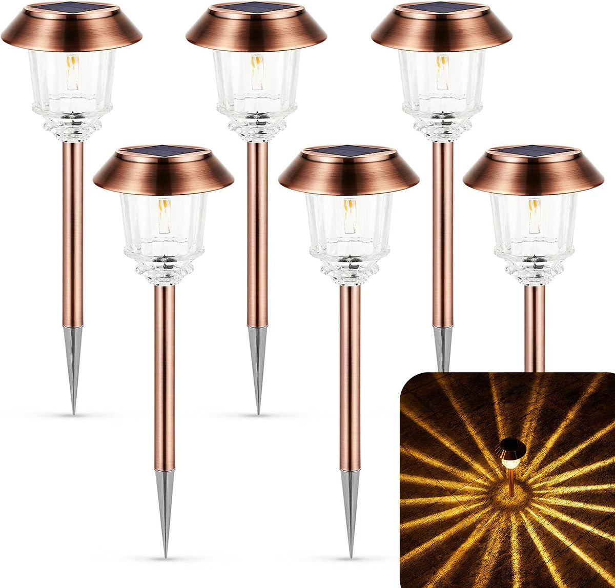 Solar Pathway Lights 4 Pack Outdoor Waterproof IP65 Warm White J180
