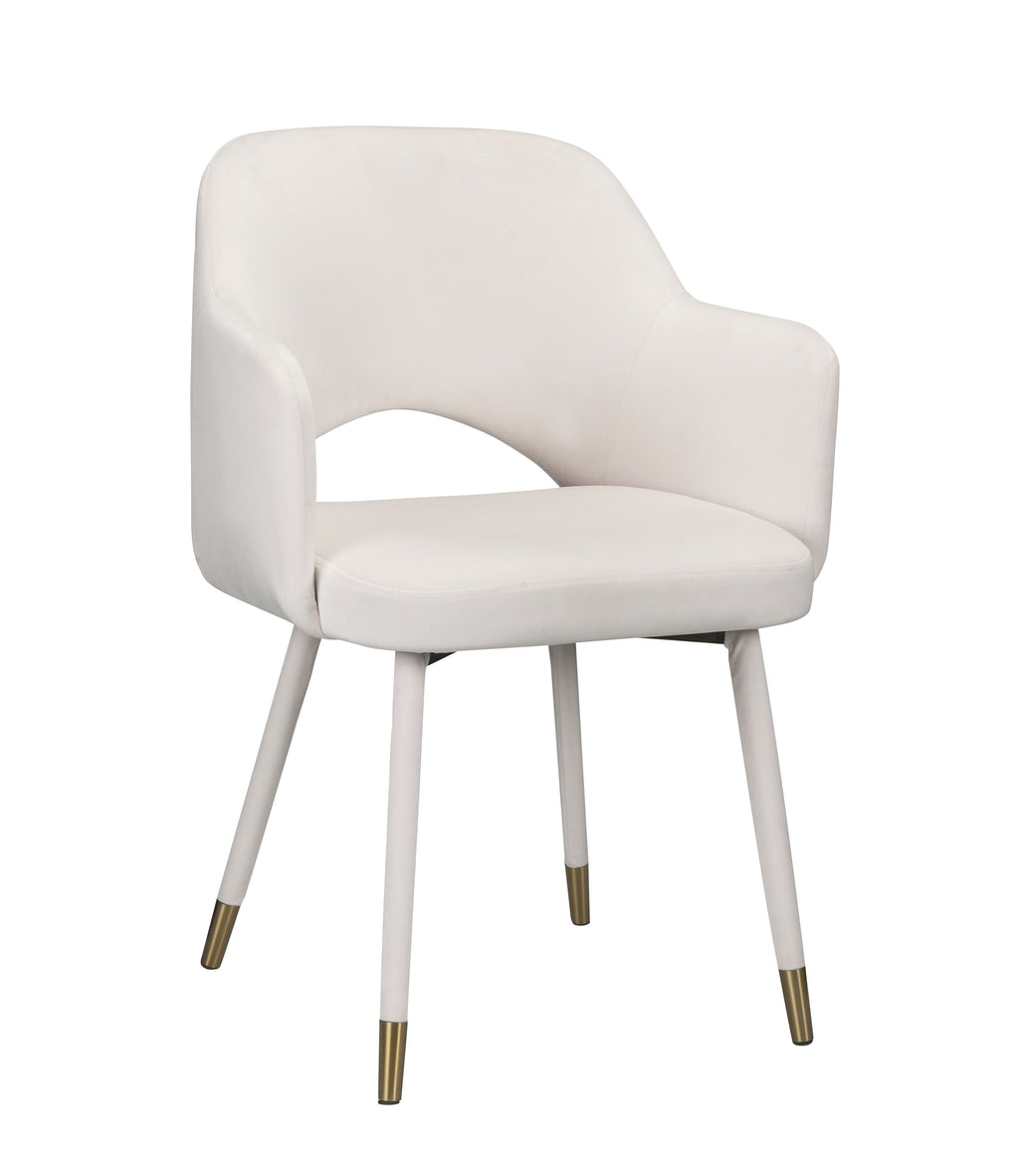 Cream Velvet Accent Chair A558