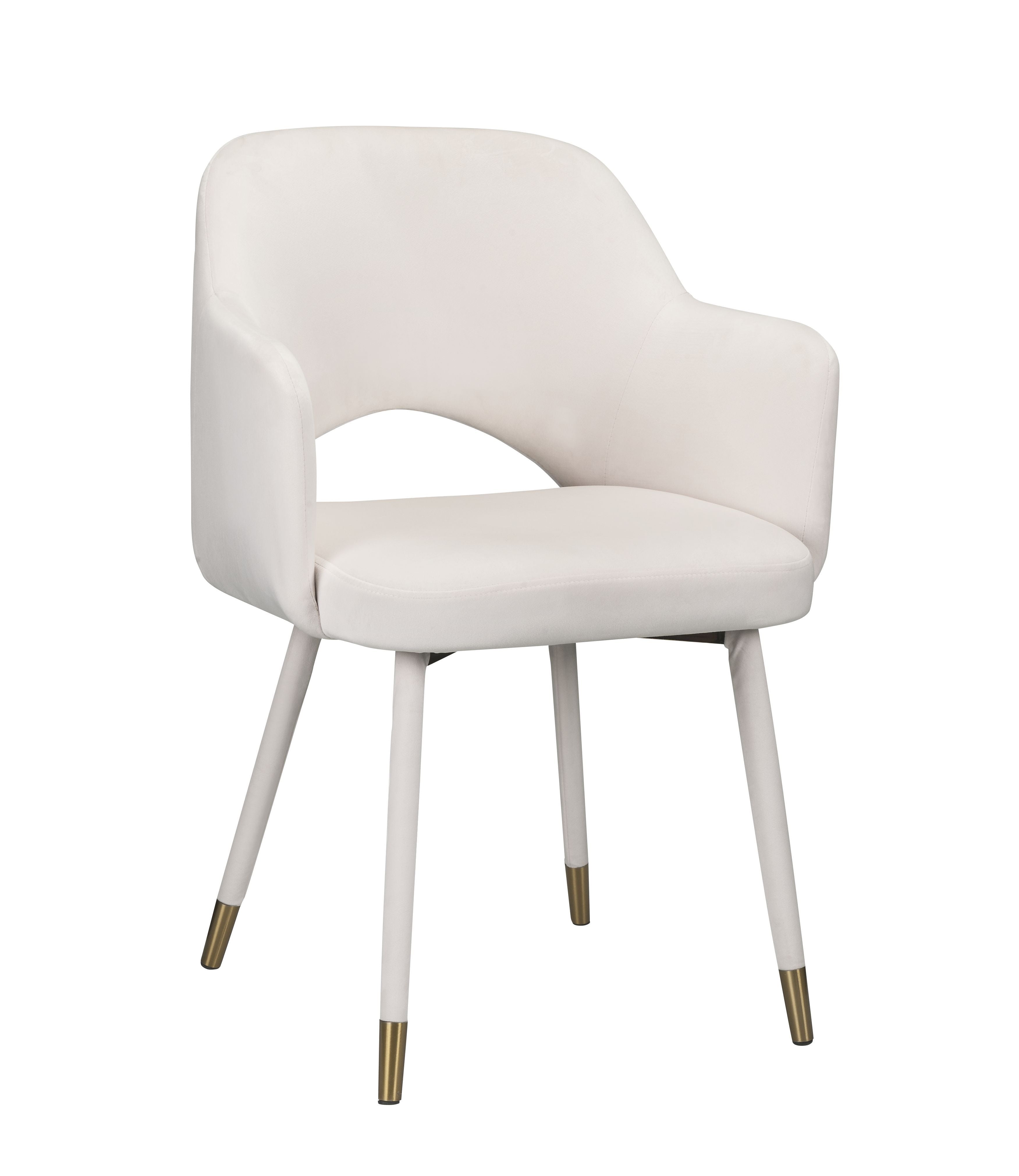 Cream Velvet Accent Chair A558