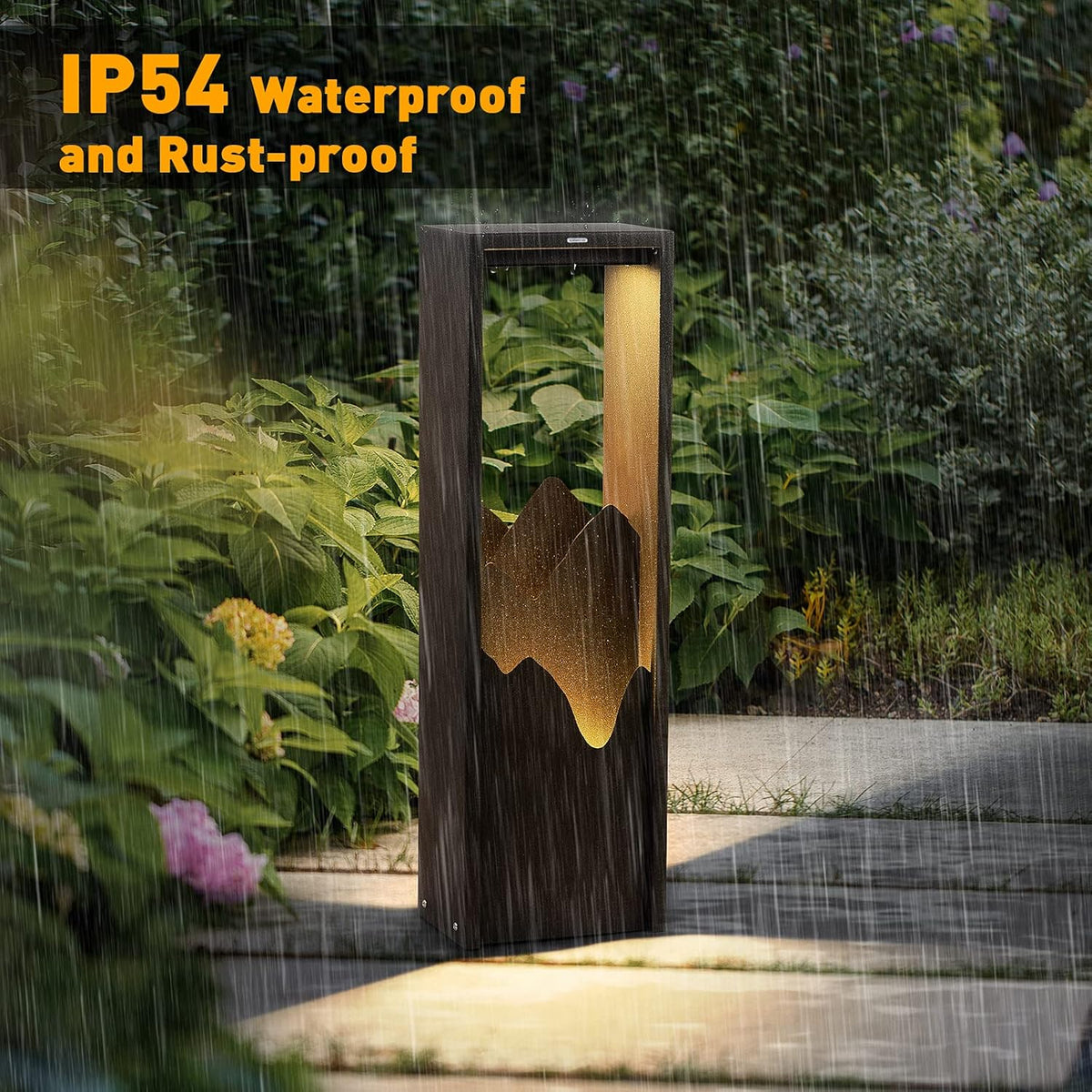 Stainless Steel 3000K LED Outdoor Bollard Light, 26 Inches P241898