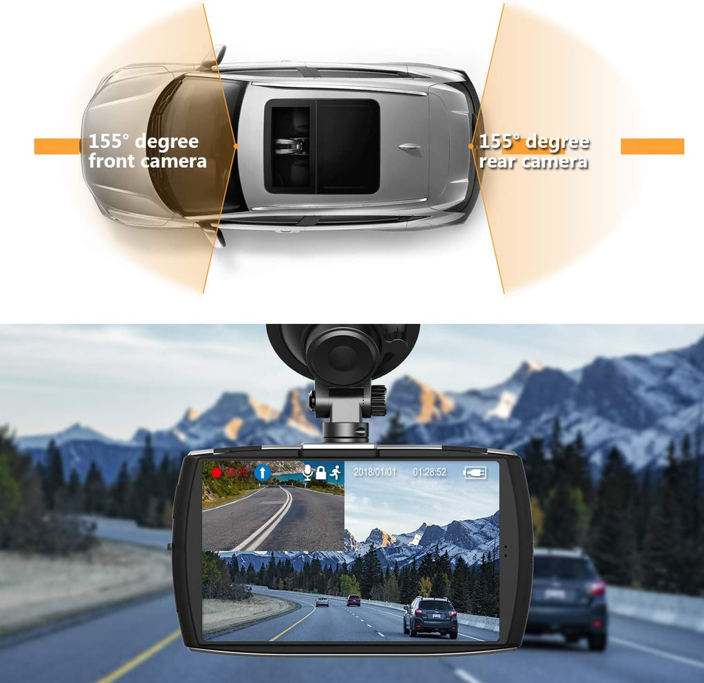 Dual Dash Cam FHD 1080P with 32GB Card Included W867