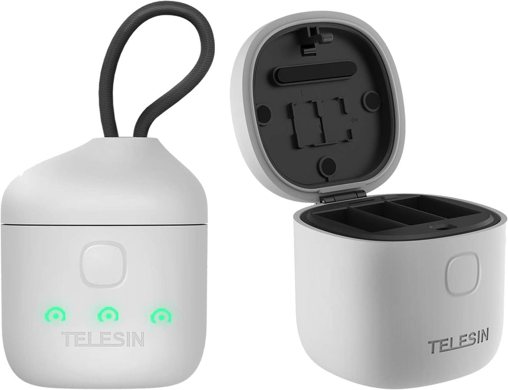 3-Pack Batteries and USB Charger with SD Card Reader Waterproof Storage Carry Case T9930