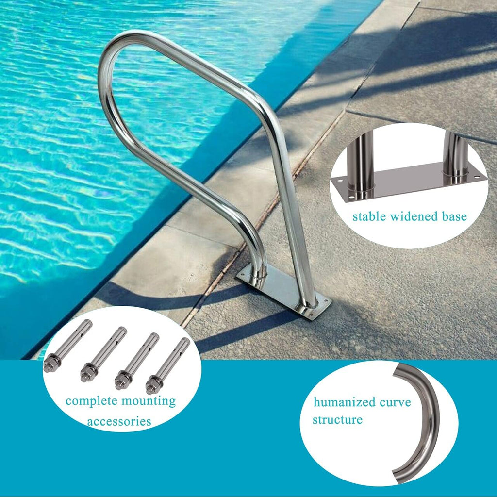 Stainless Steel Swimming Pool Hand Rail with Base Plate M922