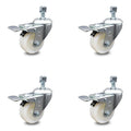 3 inch Nylon Swivel Caster Set with Total Lock Brake U67262