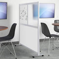 3 Panel Room Divider Upper Square Dry Erase Half Moon J5423