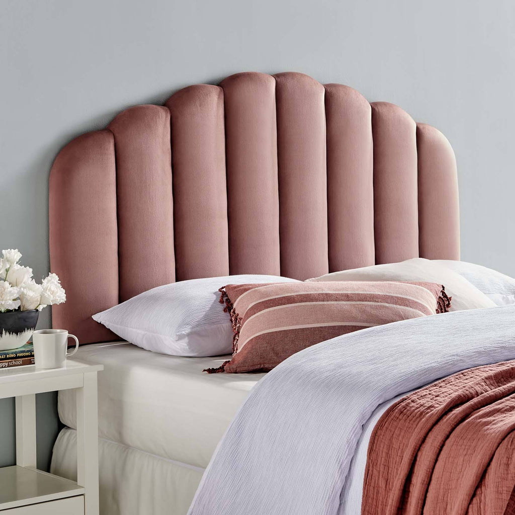 White Velvet King/California King Headboard X220