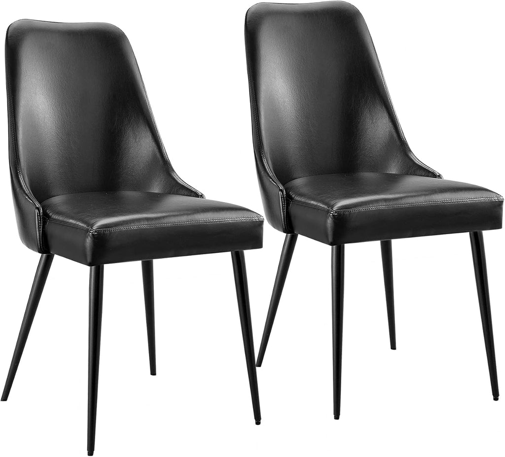 Black PU Set of 2 Dining Chair R808