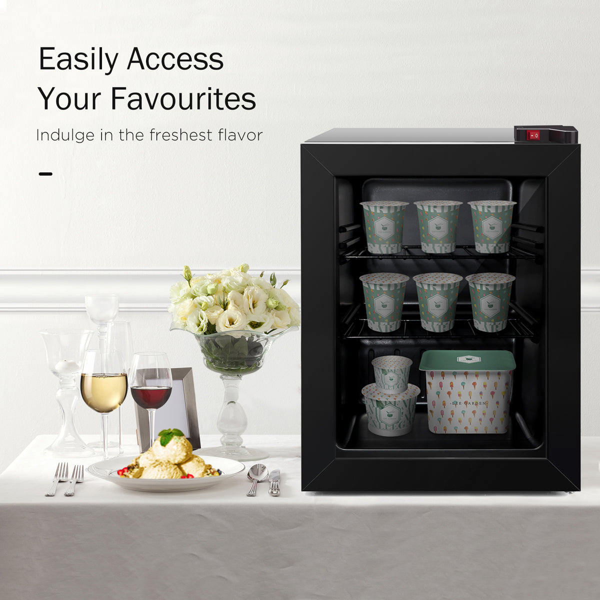 2.1 cu ft Upright Freezer with Glass Door Z61399