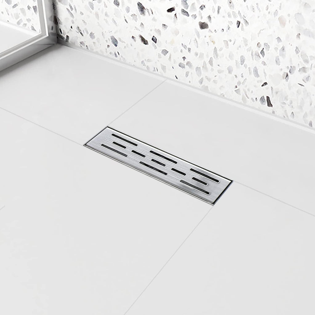 Brushed 304 Stainless Steel Linear Shower Drain 36 inch with Hair Catcher, Pack of 2 B44018