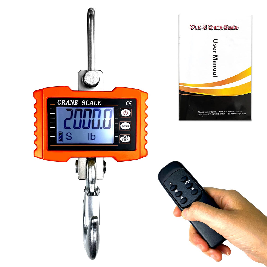 Orange Digital Crane Scale with Remote Control E924