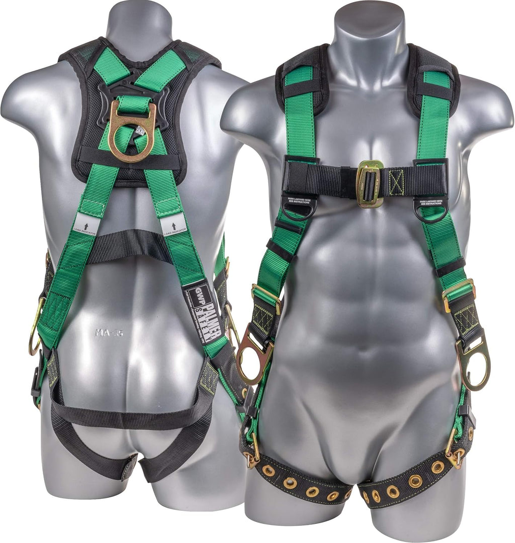 Full Body Harness with 5 Point Adjustment, Dorsal D-ring, Grommet Legs, Side D Rings, Fall Indicators P257038