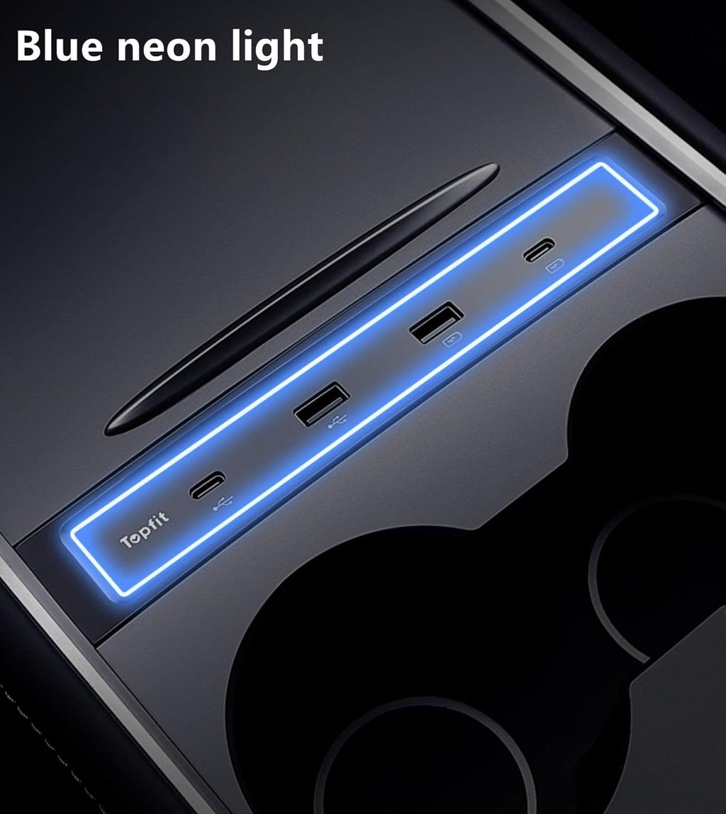 4 in 1 USB Hub Center Console Adapter, Black Pack of 2 M660
