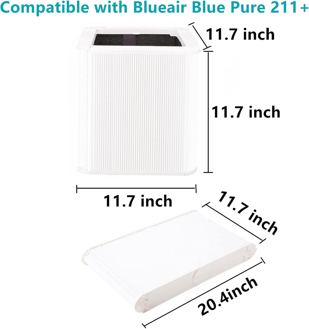2 Pack Activated Carbon Replacement Filter for Blue Pure 211 Air Purifier V54905