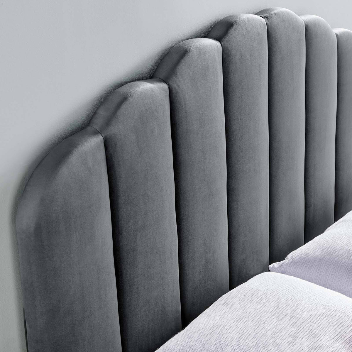 White Velvet King/California King Headboard X220