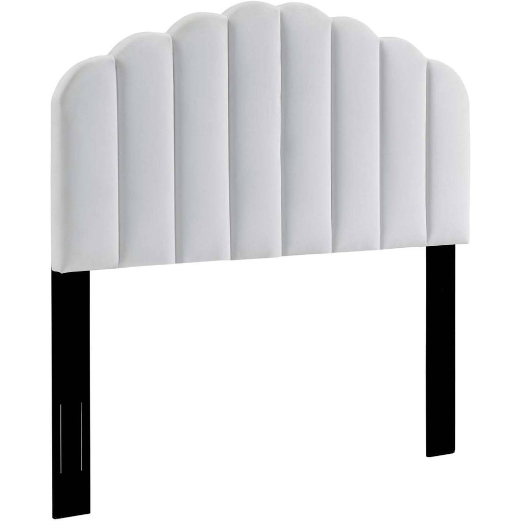 White Velvet King/California King Headboard X220