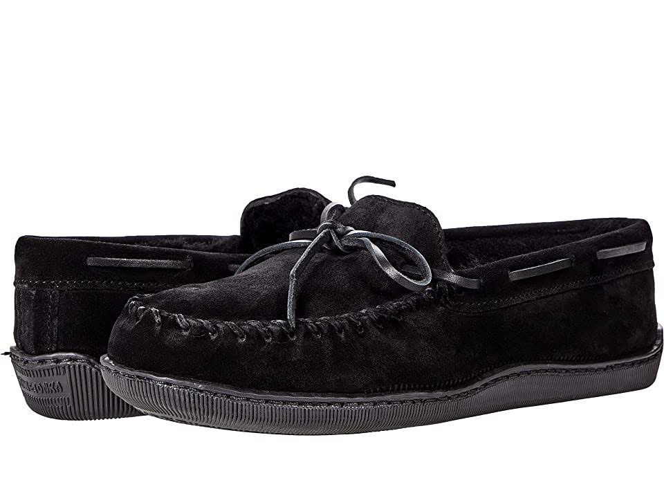 Black Sheepskin Hardsole Moccasin X2768