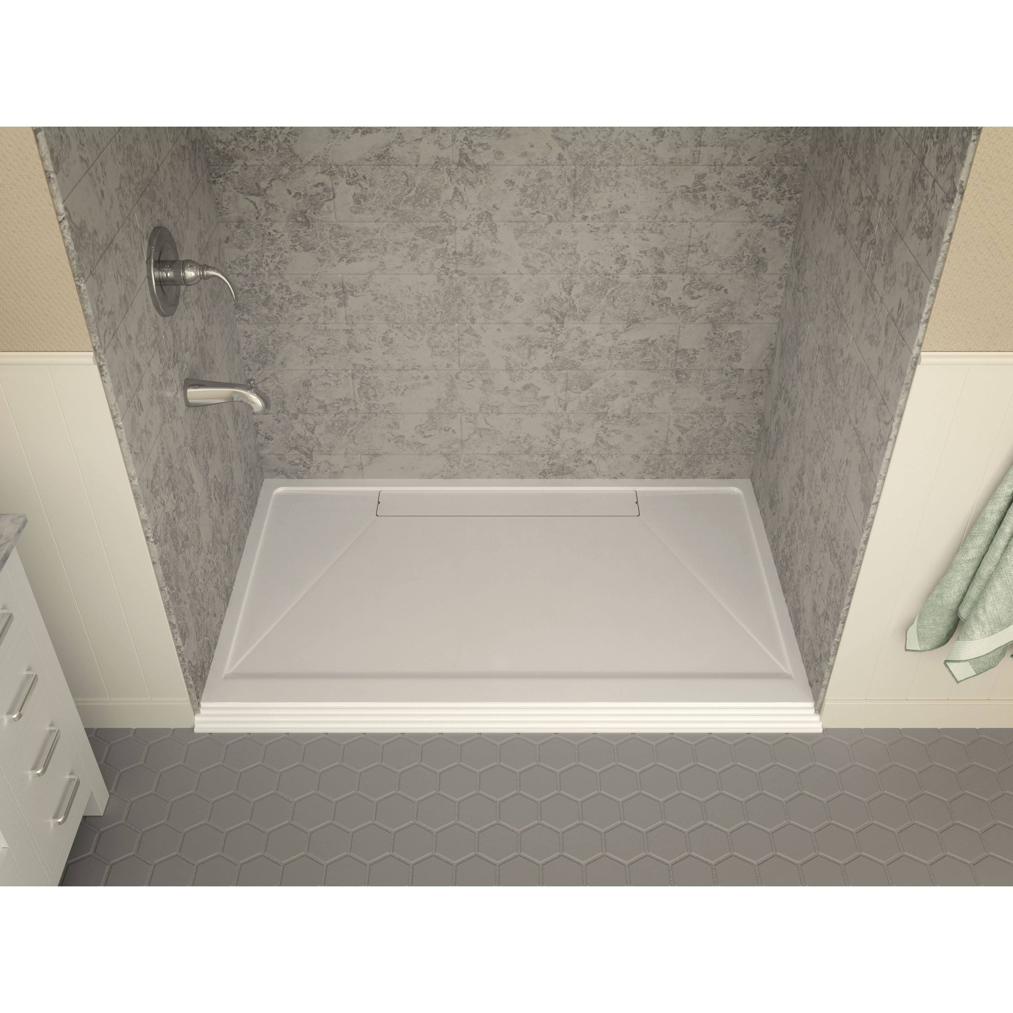 White 60 in. x 36 in. Shower Base D6859