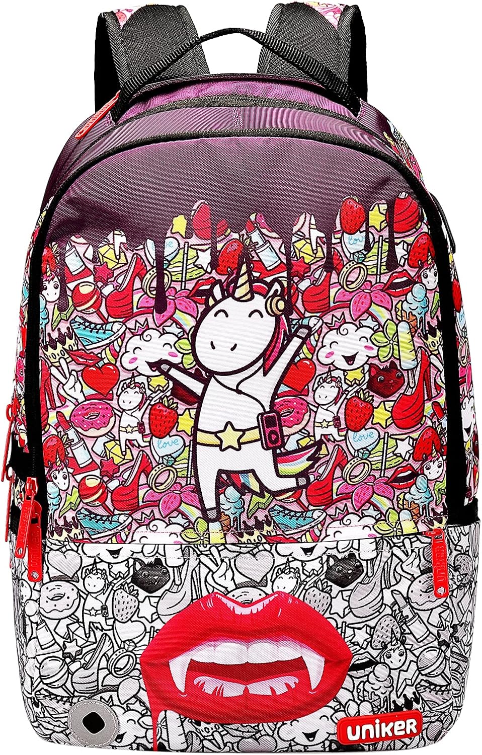 Graffiti Laptop Backpack with USB Port G6069