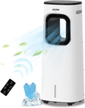 Evaporative Bladeless Cooler Fan with Humidifier, 3 Wind Speeds, 4 Modes Z475575
