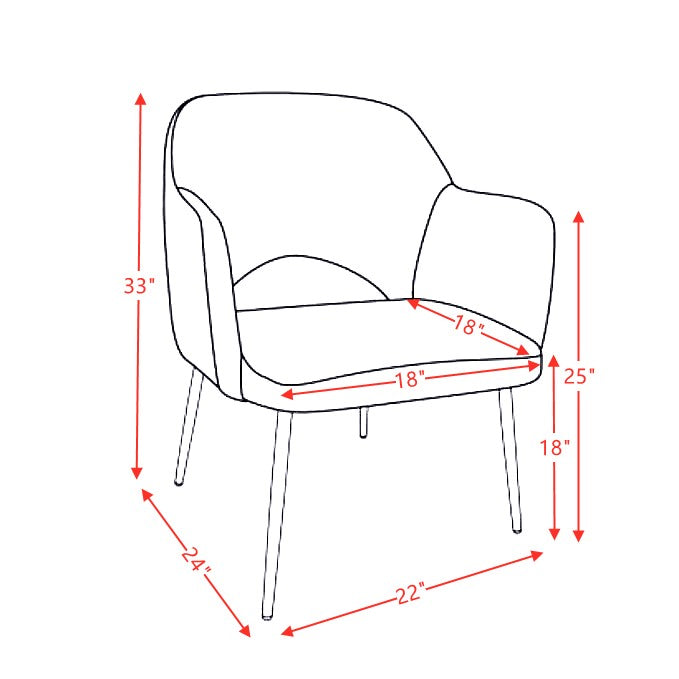 Cream Velvet Accent Chair A558
