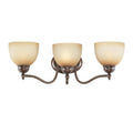 3 Light Bathroom Bar Light, Saddle Bronze Y610554
