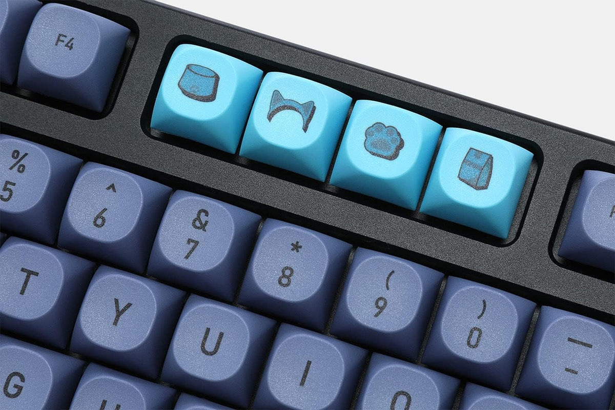 Blue Cat Ma Keycaps Kits for Mechanical Keyboard with 104 68 Number Keys with Dye-subbed Pbt Material K797
