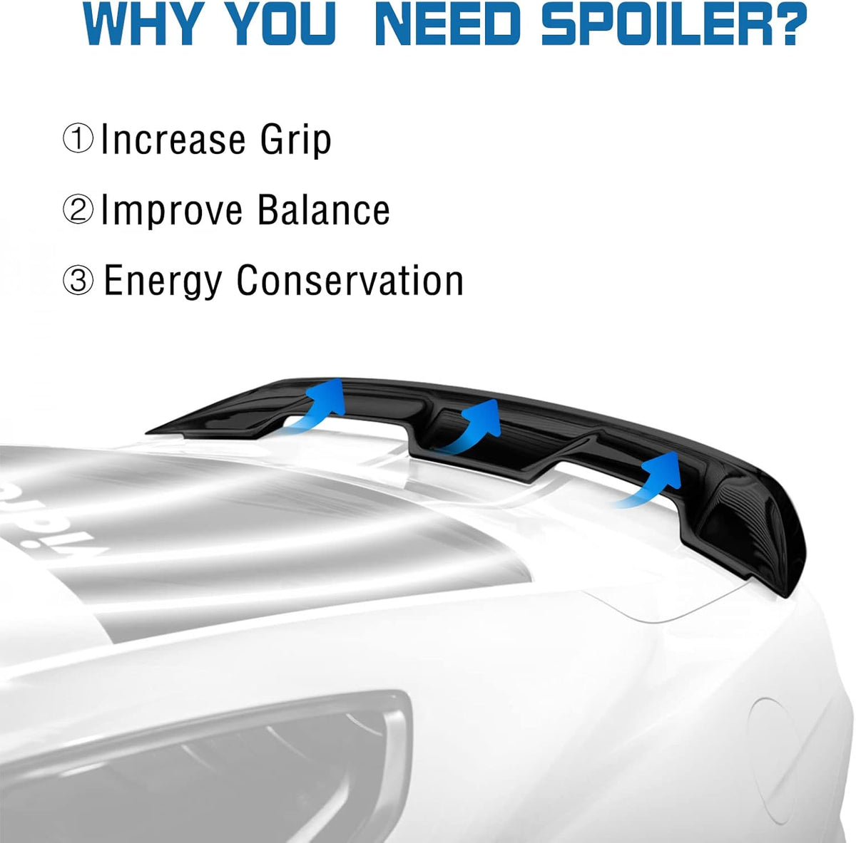 Glossy Black Rear Spoiler Wing for Mustang Coupe I73033