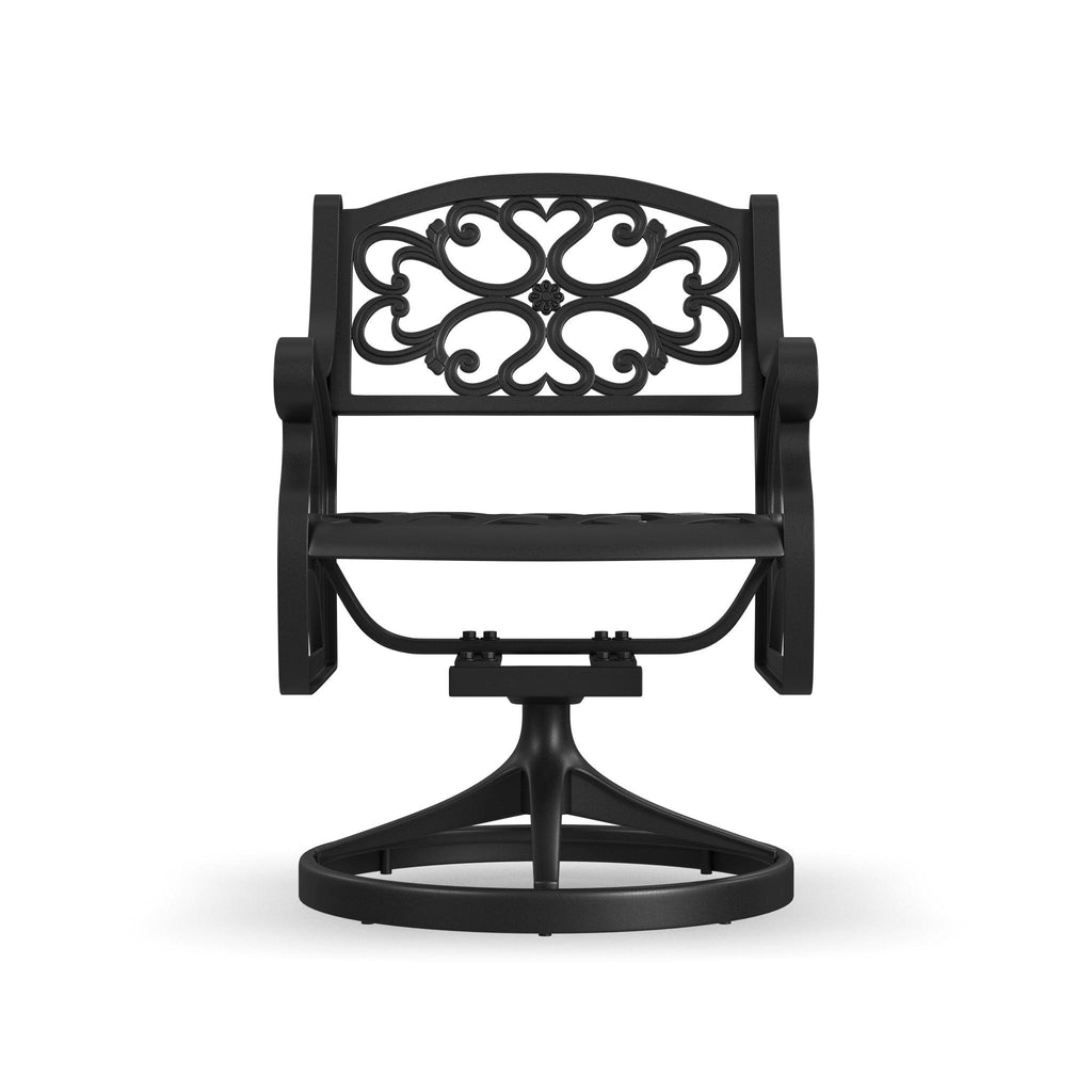 Black Aluminum Outdoor Swivel Rocking Chair F21667