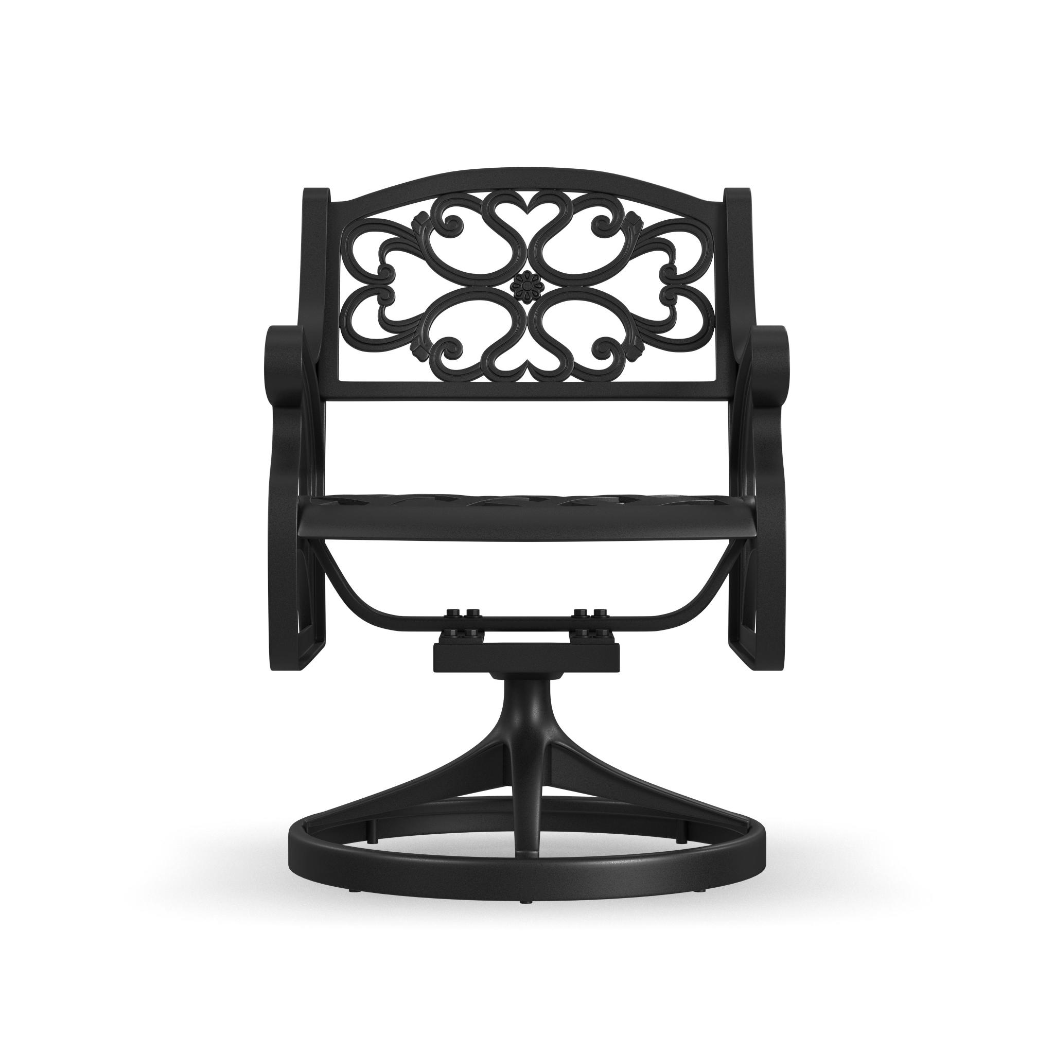 Black Aluminum Outdoor Swivel Rocking Chair F21667