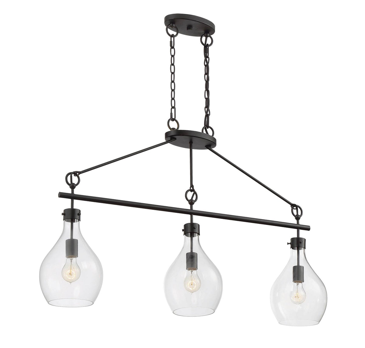 Oiled Bronze 3 Light Island H20264