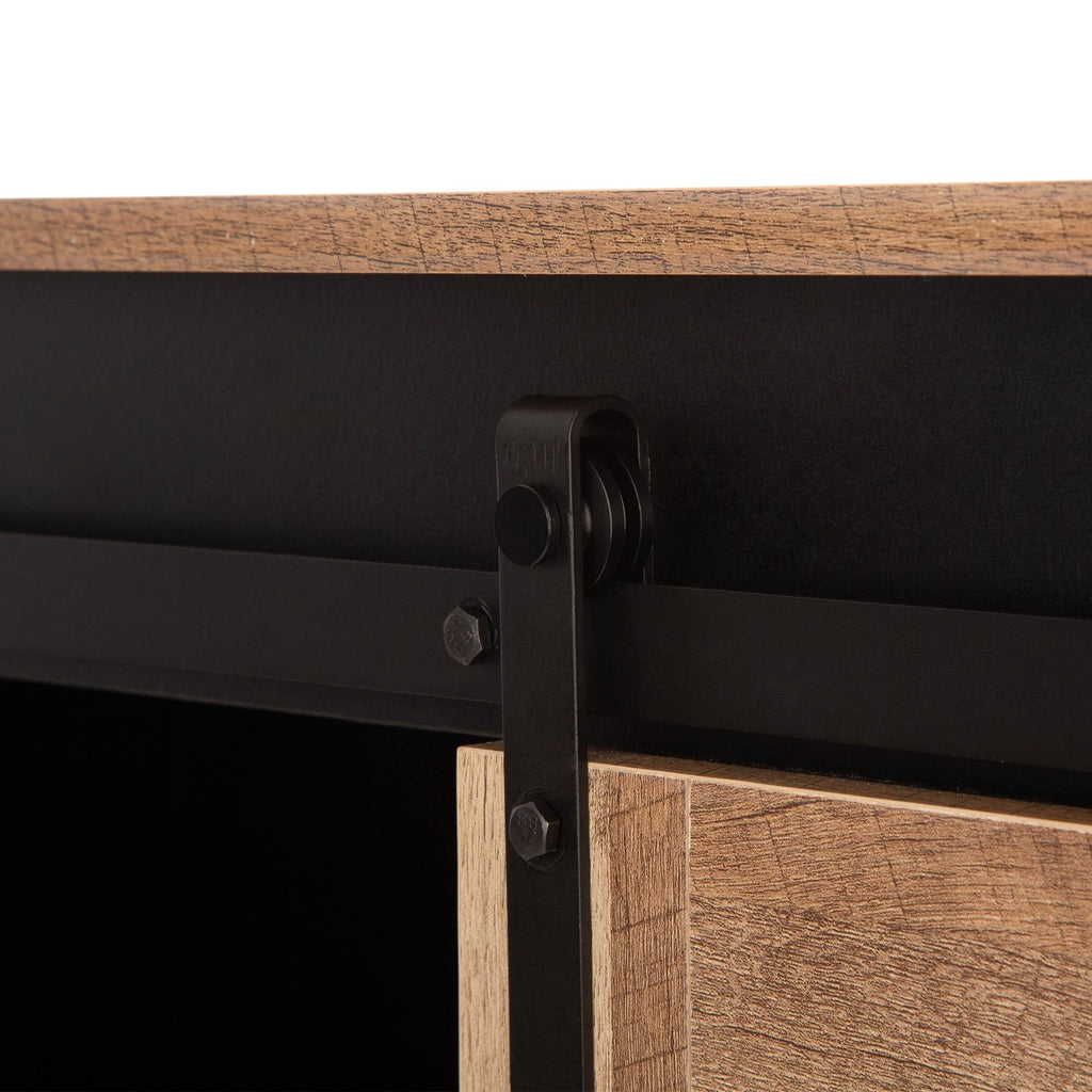 Black/Walnut Storage Cabinet Sideboard S796