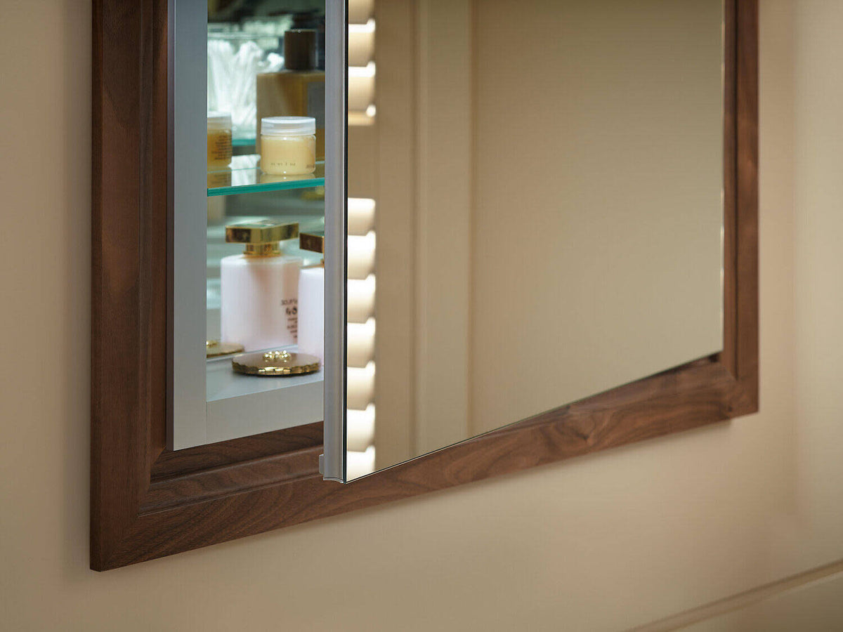 Claret Suede Damask Medicine Cabinet Surround, 15x22 Wide J848