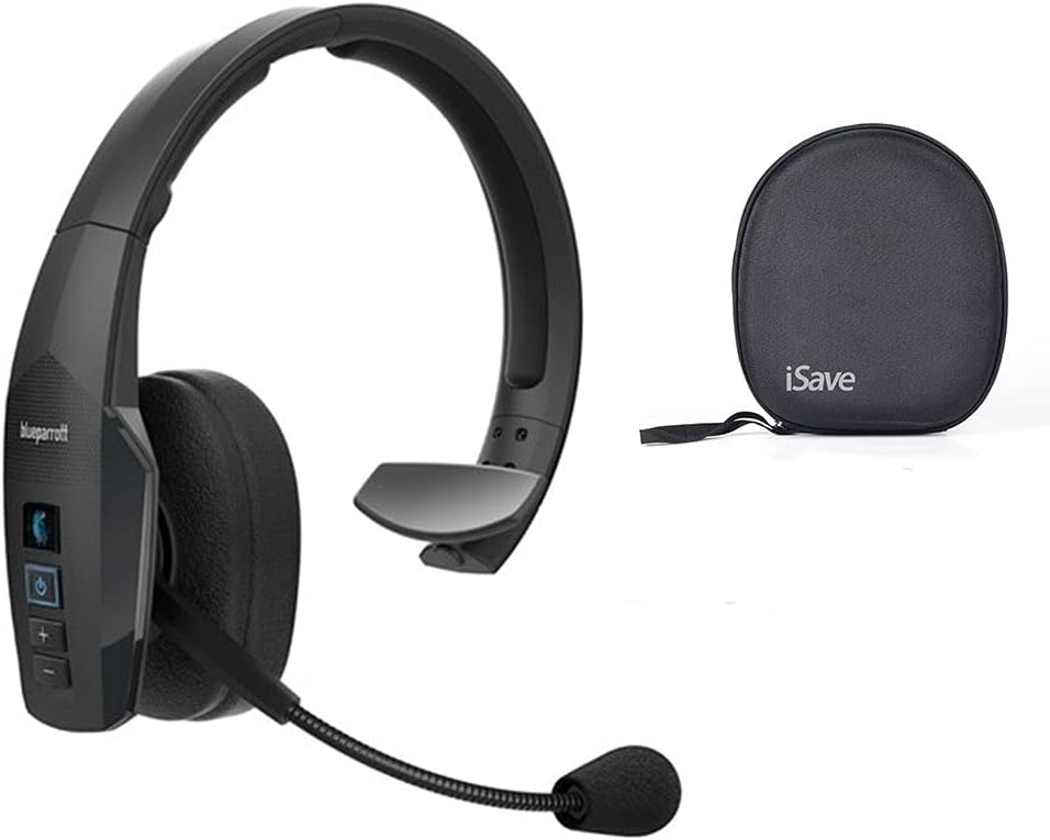 Noise Cancelling Wireless Bluetooth Headset with Carrying Case I4063