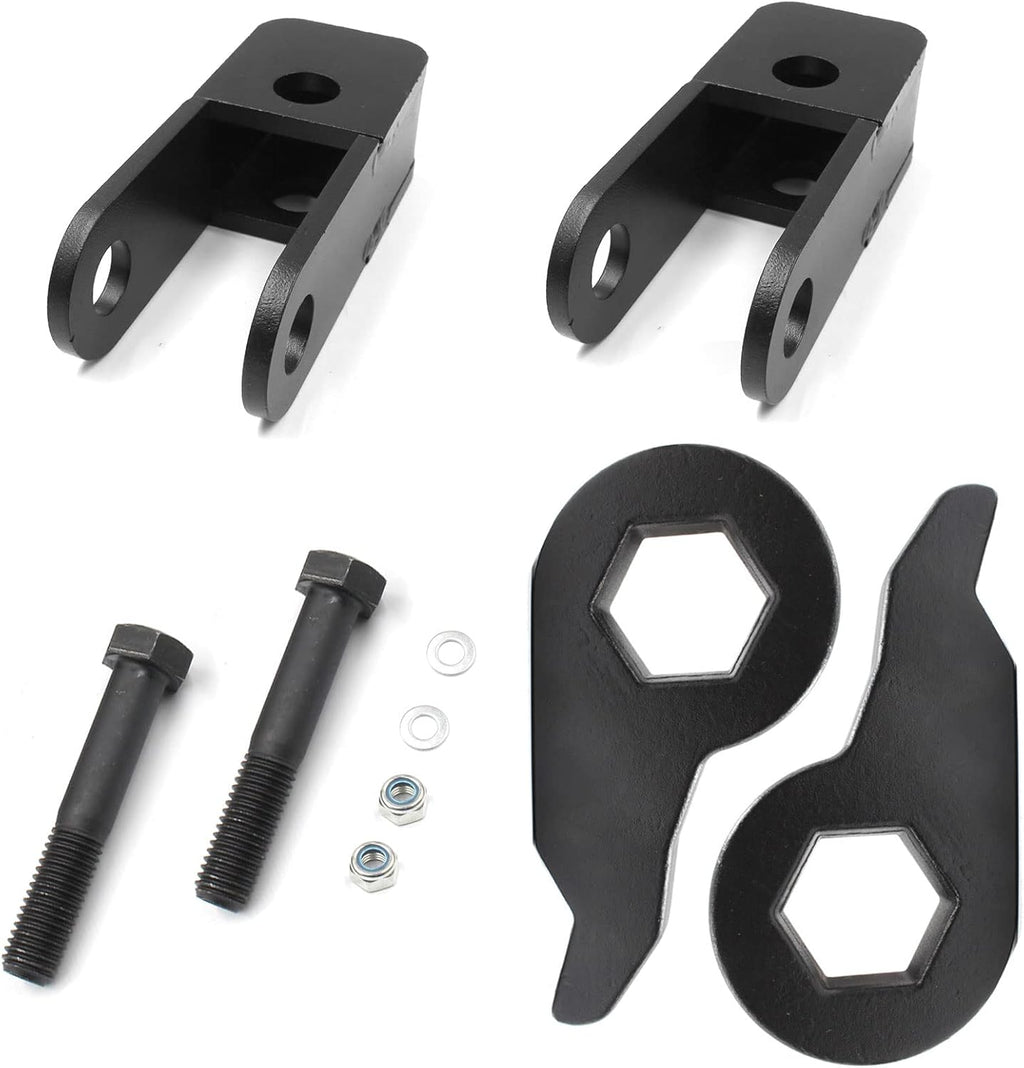 Torsion Bars Key with Shock Extender Brackets Compatible with 1999-2007 Chevrolet Silverado & GMC Sierra 1500 1-3 Inch Forged Adjustable Suspension Leveling Lift Kits Pack of 2 L895457