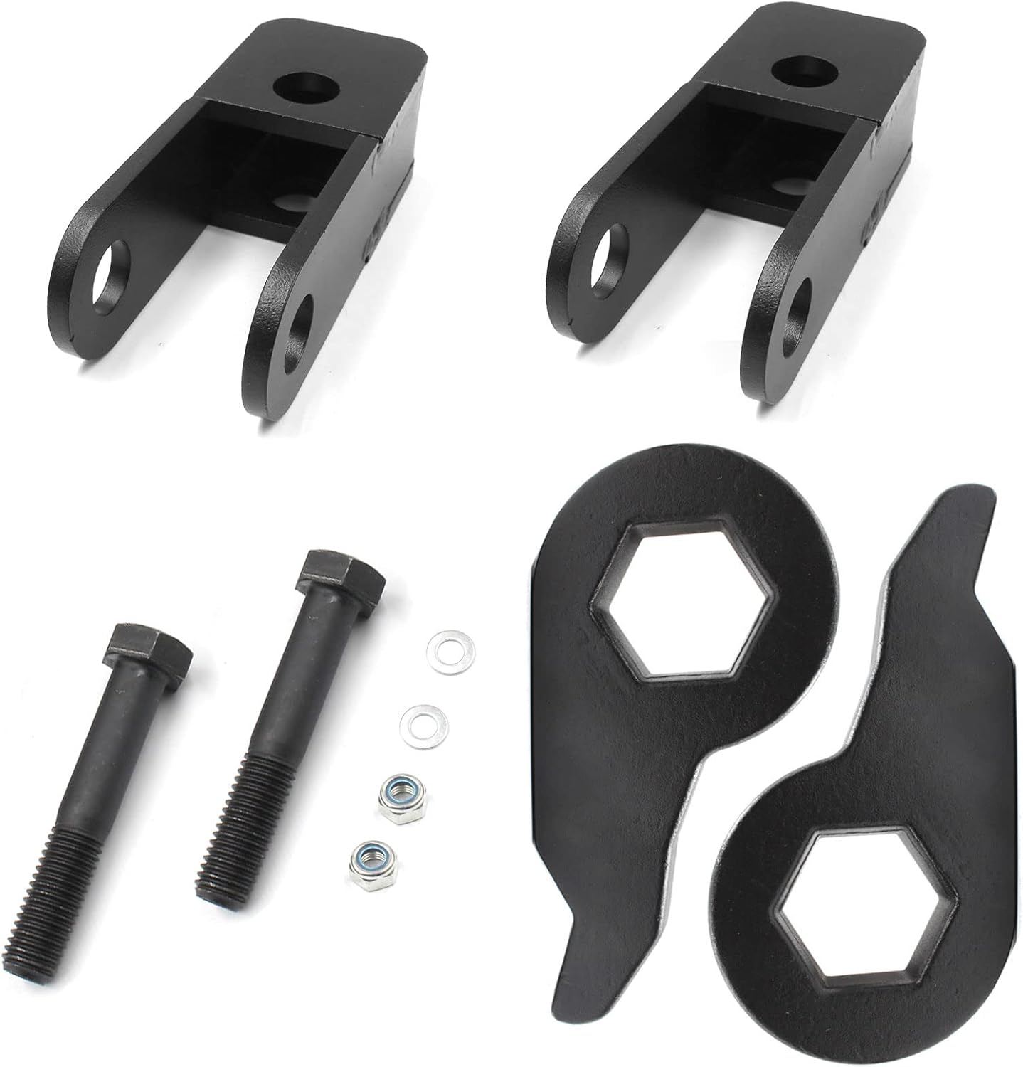 Torsion Bars Key with Shock Extender Brackets Compatible with 1999-2007 Chevrolet Silverado & GMC Sierra 1500 1-3 Inch Forged Adjustable Suspension Leveling Lift Kits Pack of 2 L895457