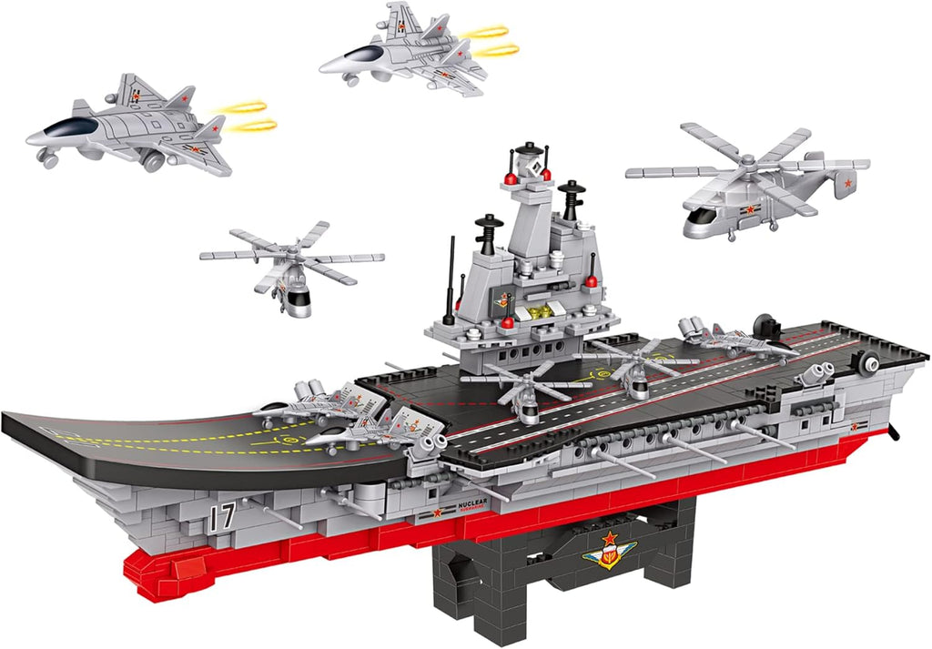 1131 Pieces Military Aircraft Carrier Building Blocks Set C4669