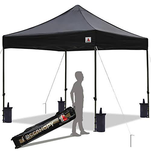 Black 10 x 10-Feet Commercial Instant Pop Up Tent with Carrying Bag T6410