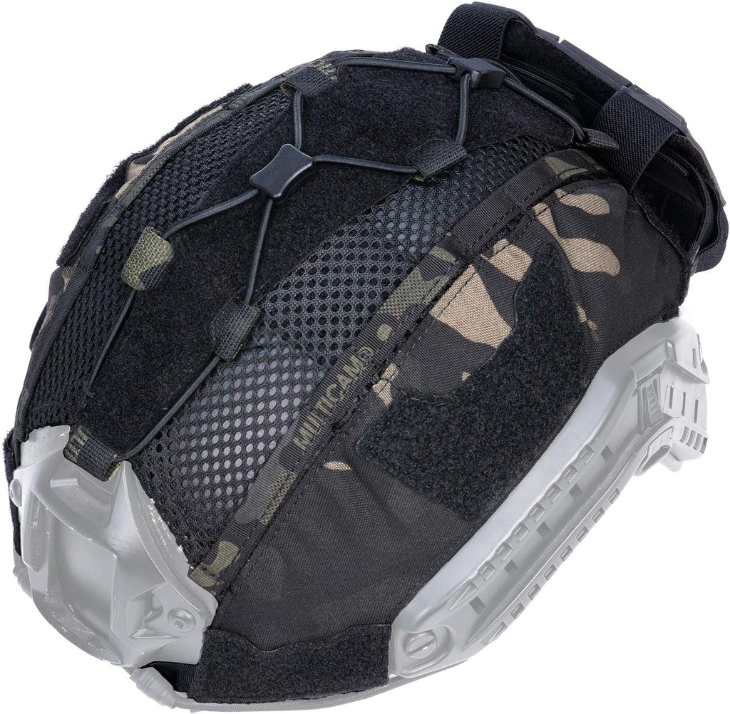 Tactical Helmet Cover with Battery Rear Pouch for Fast Helmet Size M - 500D Nylon P2202