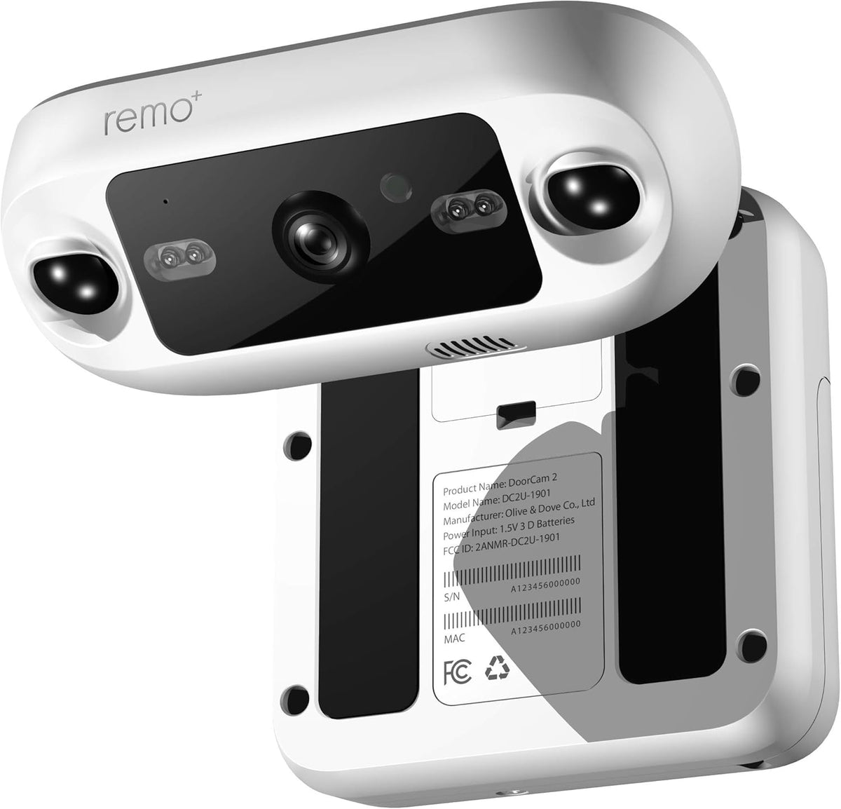 Dark Grey Wireless Over-The-Door Smart Security Camera with 1080p HD Video P780399