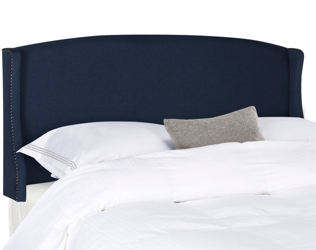 Navy Linen Headboard (Queen) H331