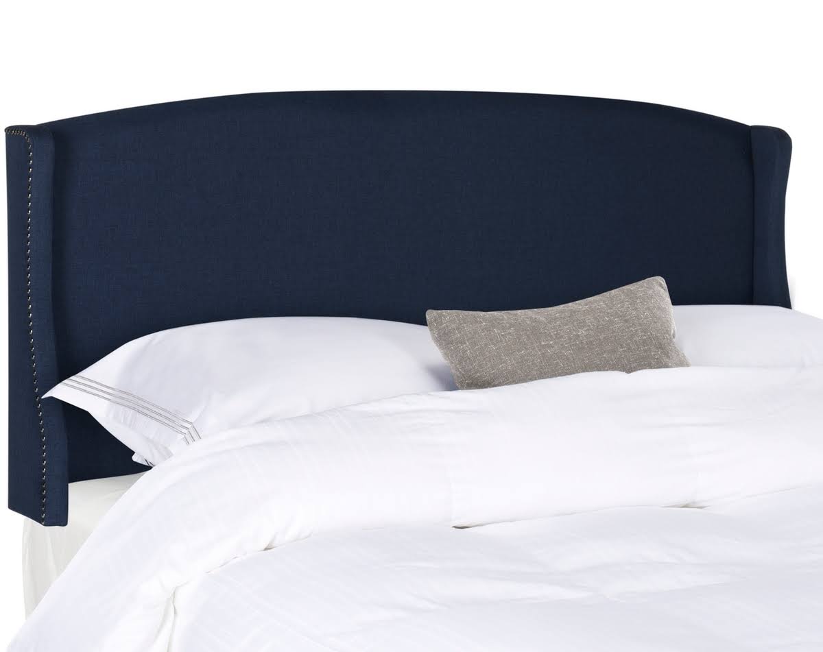 Navy Linen Headboard (Queen) H331