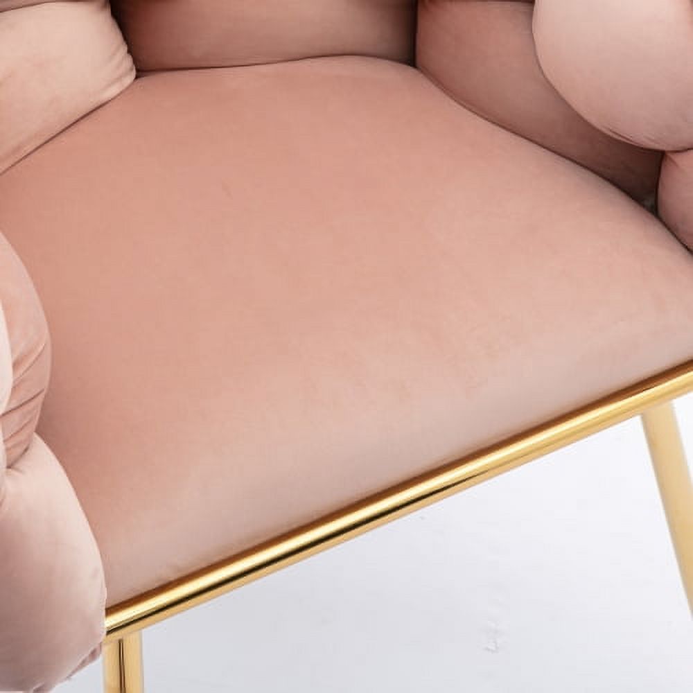 Pink Velvet Single Sofa Chair Set Of 2 Q46064