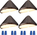 Pack of 4 LED Deck Lights, 5W, 12-24V, 2700K Soft White, Aluminum Housing X433