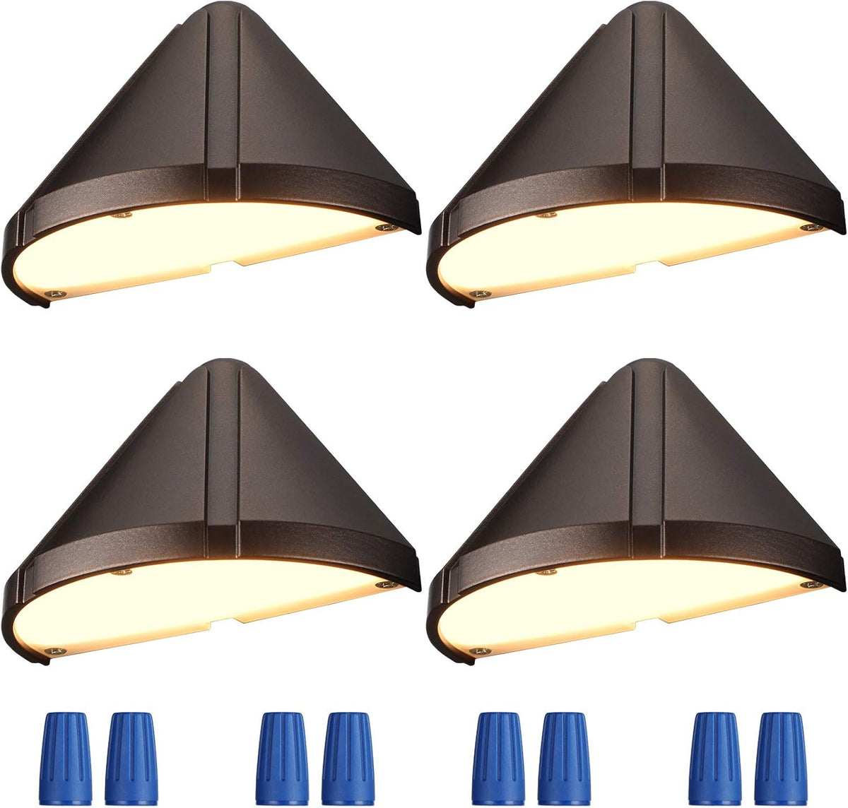 Pack of 4 LED Deck Lights, 5W, 12-24V, 2700K Soft White, Aluminum Housing X433