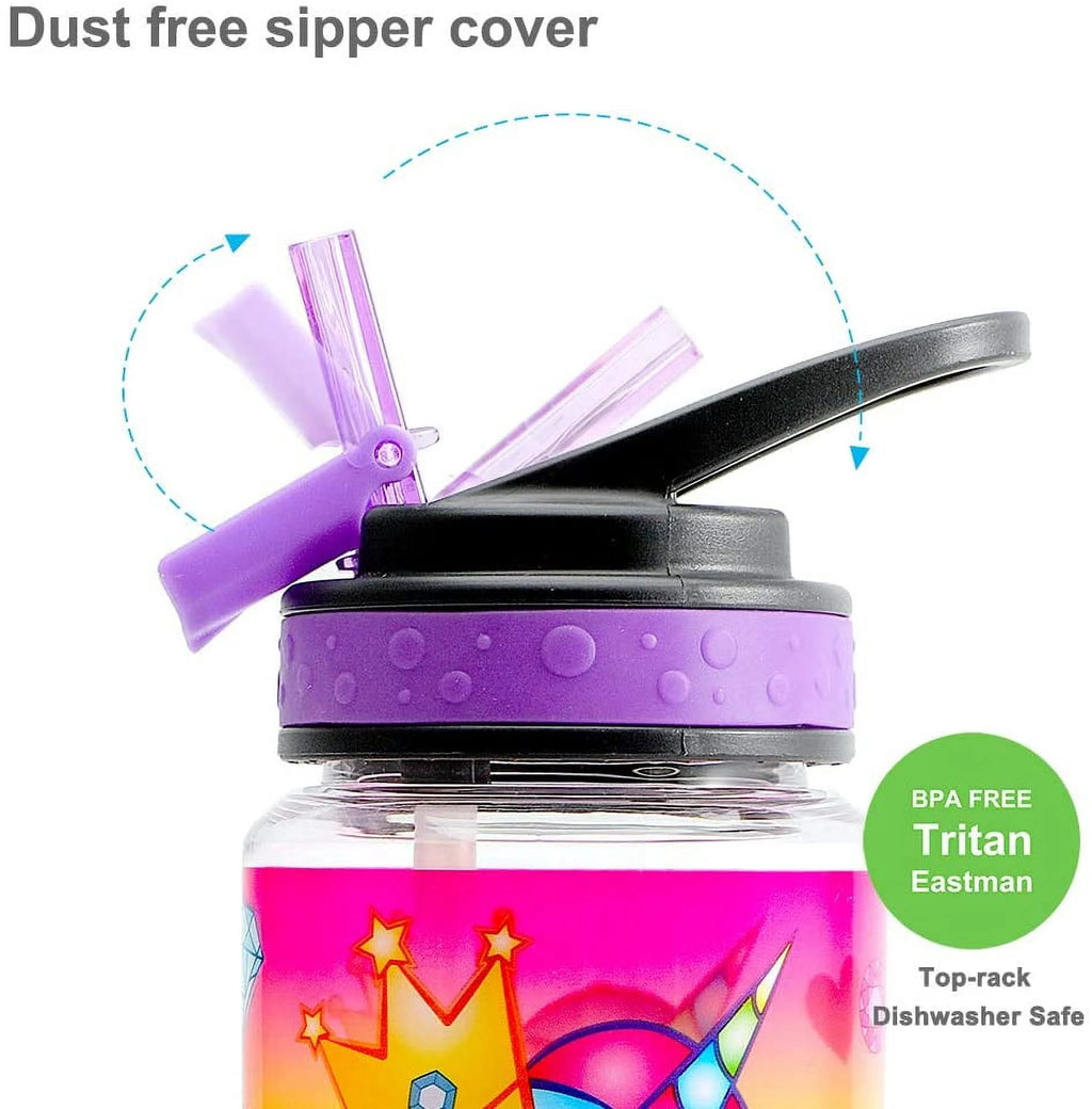 Unicorn 23oz Tritan Water Bottle with Straw L1091