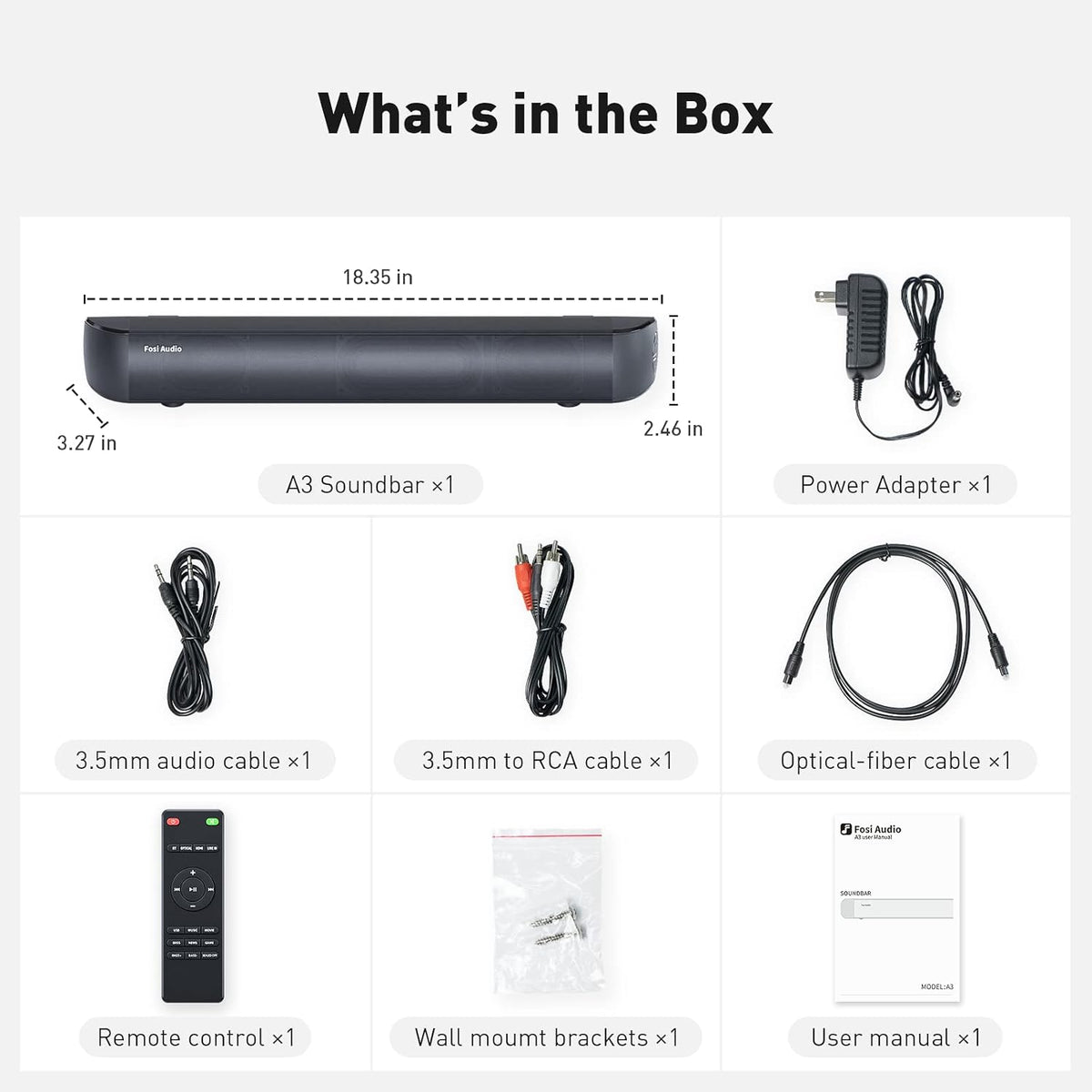 18.35-Inch Bluetooth Sound Bar with HDMI ARC P328742