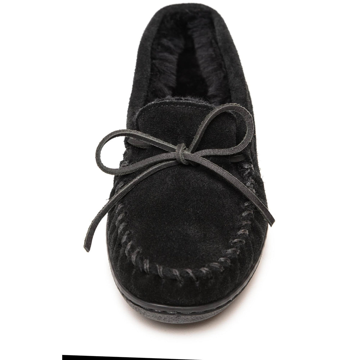 Black Sheepskin Hardsole Moccasin X2768