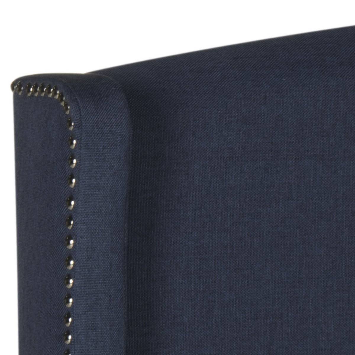 Navy Linen Headboard (Queen) H331